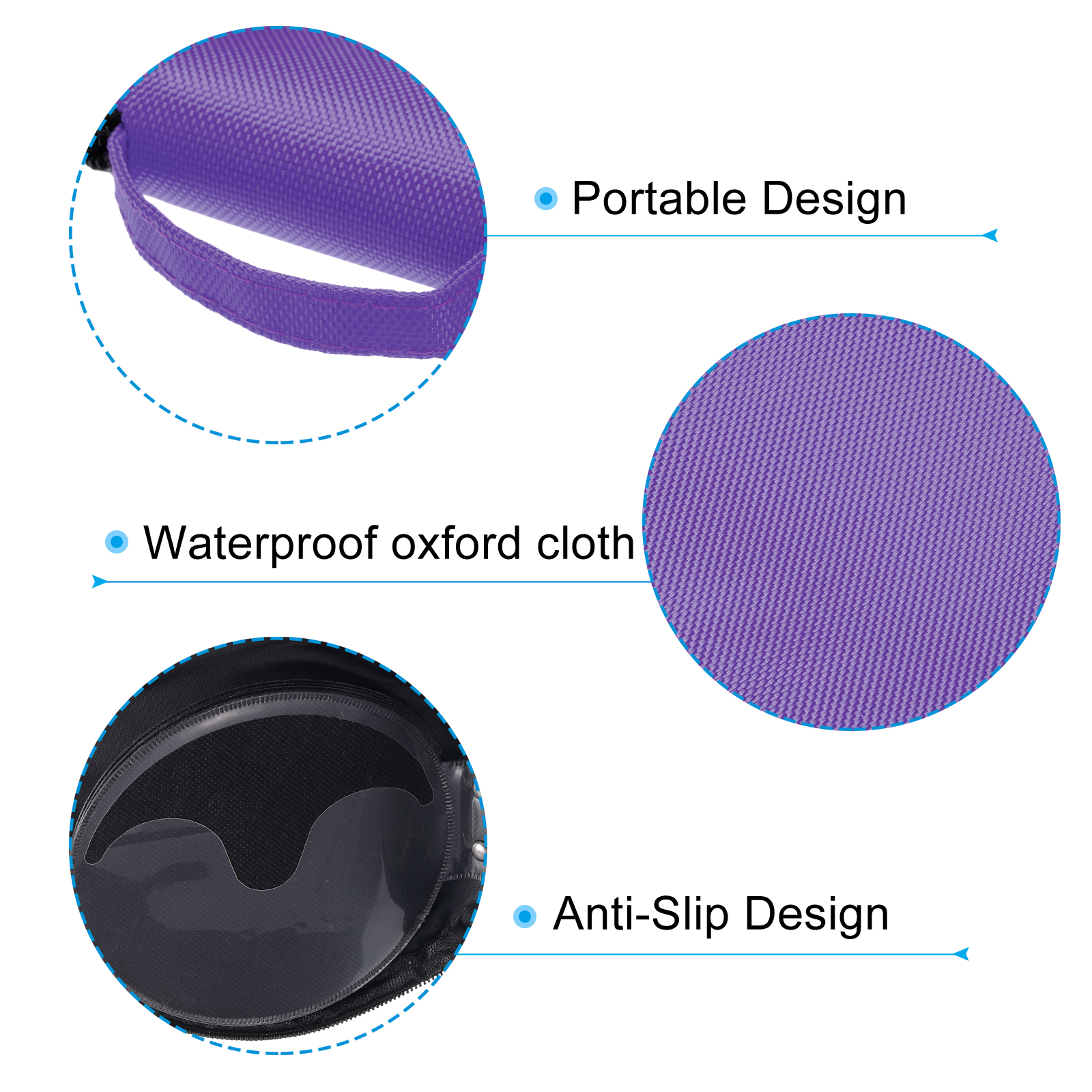 Unique Bargains Waterproof Portable Tote Disk Record Storage Organizer Purple