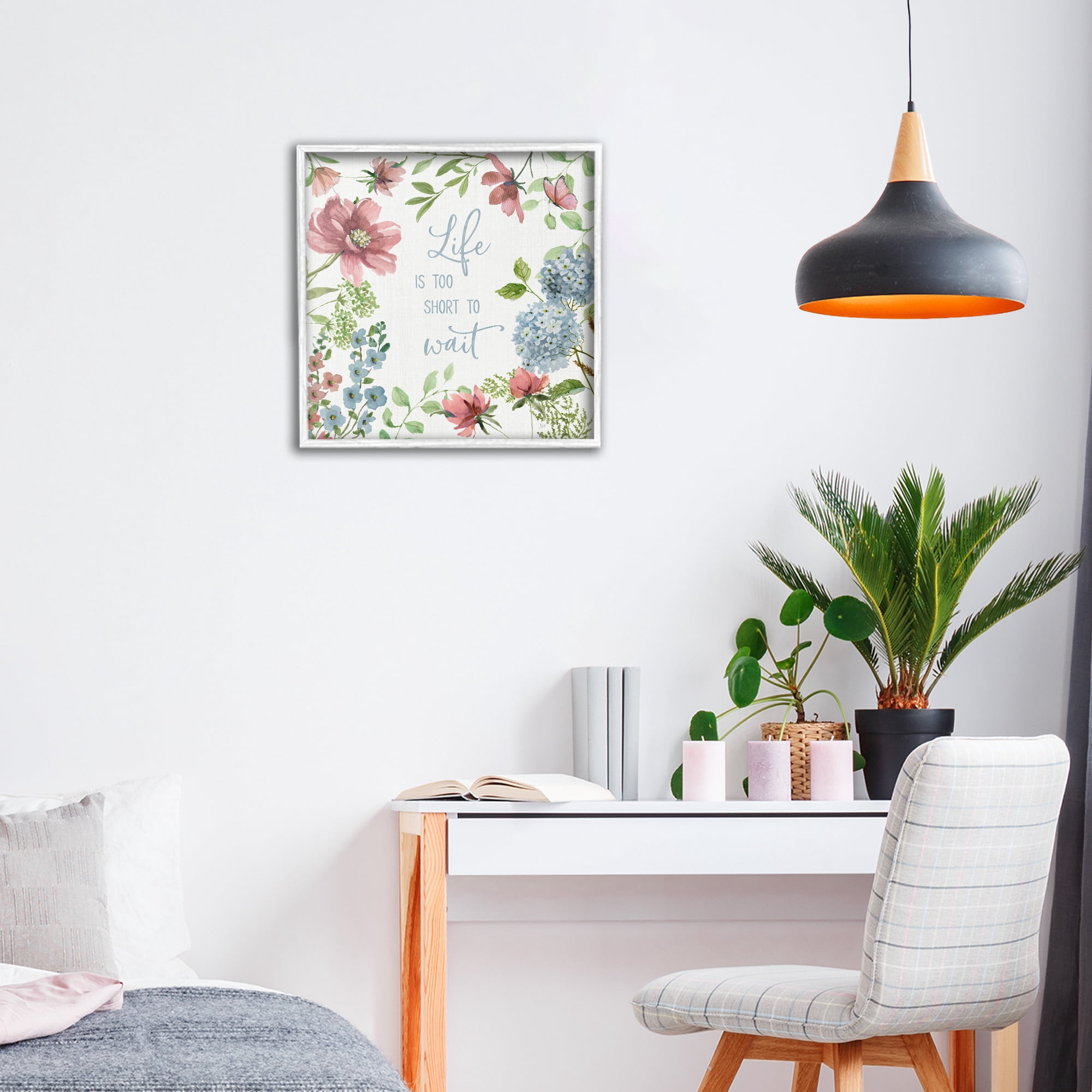 Stupell Industries Too Short To Wait White Framed Giclee Art, design by Nan