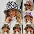thumbnail image 7 of Xfvqtps Womens Fulffy Bucket Hat Fuzzy Leopard Print Fashion Thickened Windproof Coldproof Warm Winter Fishing Hat Hot Pink, 7 of 7