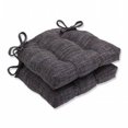 thumbnail image 1 of Pillow Perfect 599663 Tweak Gravel Réversible Chaise Pad&44; Ensemble de 2 - Noir, 1 of 1