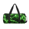 thumbnail image 2 of Sigee Green Lightning Printed Multi-compartment Sports Gym Bag for Men and Women Large Capacity Travel Bag, Overnight Bag, 2 of 8