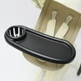 thumbnail image 4 of Universal Snack Tray for Stroller, Cup Holder Tray with Flexible Silicone Arm Gripper, Stays in Place Tray Attachment,Snacking On The Go, Stroller Travel Accessories, Universal Fit,Black, 4 of 8