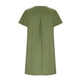 thumbnail image 5 of Pejock Women's Summer Casual Tshirt Dresses O Neck Short Sleeve Loose Dress Sundress with Pockets Army Green A S (US Size: 4), 5 of 6
