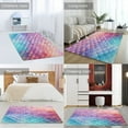 thumbnail image 2 of Colorful Gradient Fish Scale Texture Mermaid Area Rugs Carpet Suitable for Living Room Kitchen Bedroom Laundry Room Home Decorations, 2 of 7