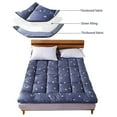 thumbnail image 6 of ANMINY Mattress Topper Full Bed Topper Pillow Top Mattress Topper for Back Pain Down Alternative Fill Quilted Fitted Protector, Blue Triangles, 6 of 6