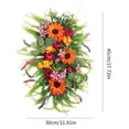 thumbnail image 6 of Artificial Peony Wreath Front Door Swag Farmhouse Colorful Cottage Wreath Spring Wreaths, 6 of 8