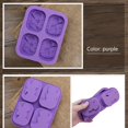 thumbnail image 3 of BUZIFU 3Pcs Silicone Soap Making Supplies Molds, DIY Handmade Soap Trays 4 Cavities Angel Soap Moulds Single Rectangle Square Silicone Soap Molds Food Grade for Cake, Muffin, Mooncake, Chocolate, 3 of 6