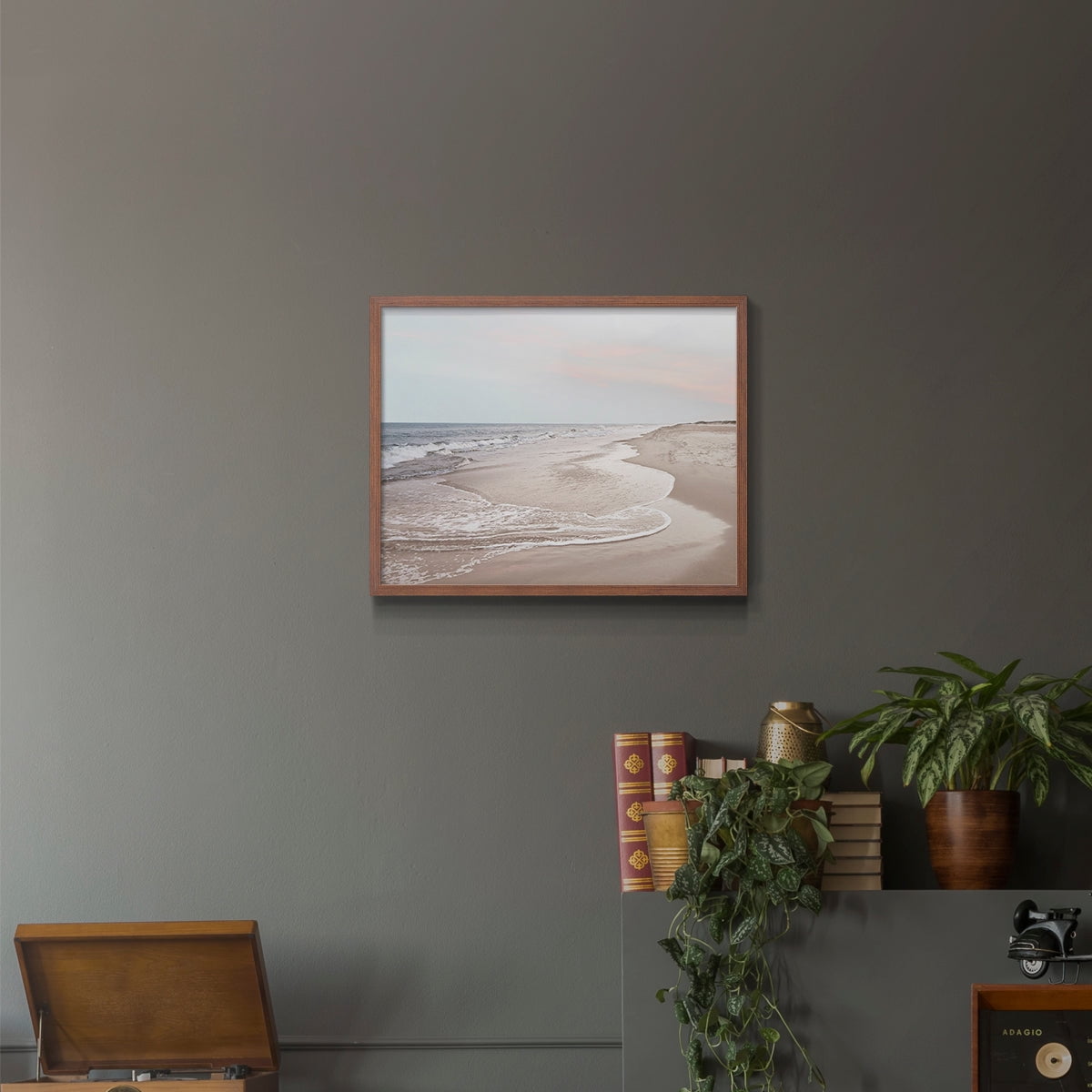 Corolla Soft Shore by Natalie Carpentieri - Restickable Framed Giclée Print