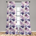 thumbnail image 5 of Ambesonne Floral Curtains, Blooming Spring Petals, Pair of 28"x63", Purple Lilac Peach, 5 of 5