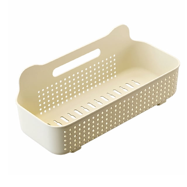 Estante de ducha de pared con soporte resistente, de polipropileno, multifuncional, color crema, M
