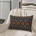 thumbnail image 2 of LNWH Rectangle Pillow Cover, African Aztec Ethnic Tribal Cushion Covers Pillowcase for Couch Bedroom Sofa, 20"x30", 2 of 7