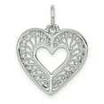 thumbnail image 1 of 14k Or Blanc Coeur Filigrane Pendentif Pendentif Amour, 1 of 6