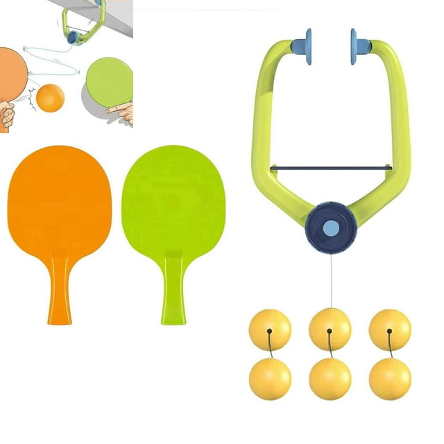 Sports Door Pong Set for Home Recreation – Portable Hanging Pong Training Game for Doorway with Adjustable Frame Easy Install Family Lightweight and Durable