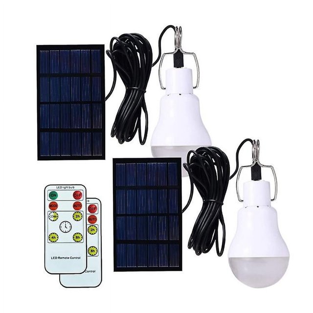 2 Portable Solar Camping Light, LED Solar Light Bulb Solar Emergency Lamp Light Garden Lantern