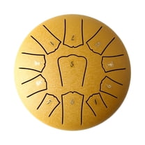 Mini Steel Tongue Drum 6 Inch 11 Notes Hollow Drum Music Drum Ethereal Drum Yoga Meditation Drum Percussion Instruments