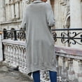 thumbnail image 2 of NSLGXD Knee Length Sweater Cardigans for Women Long Sleeve Knitwear Winter Turn-Down Collar Coat Jackets, 2 of 7