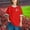 Brick Red, variant on Kids Turkey Football T-Shirt UEFA Euro Tournament Inspired Flag Graphic Print Casual Short Sleeve Crewneck Tee Top National Team Pride