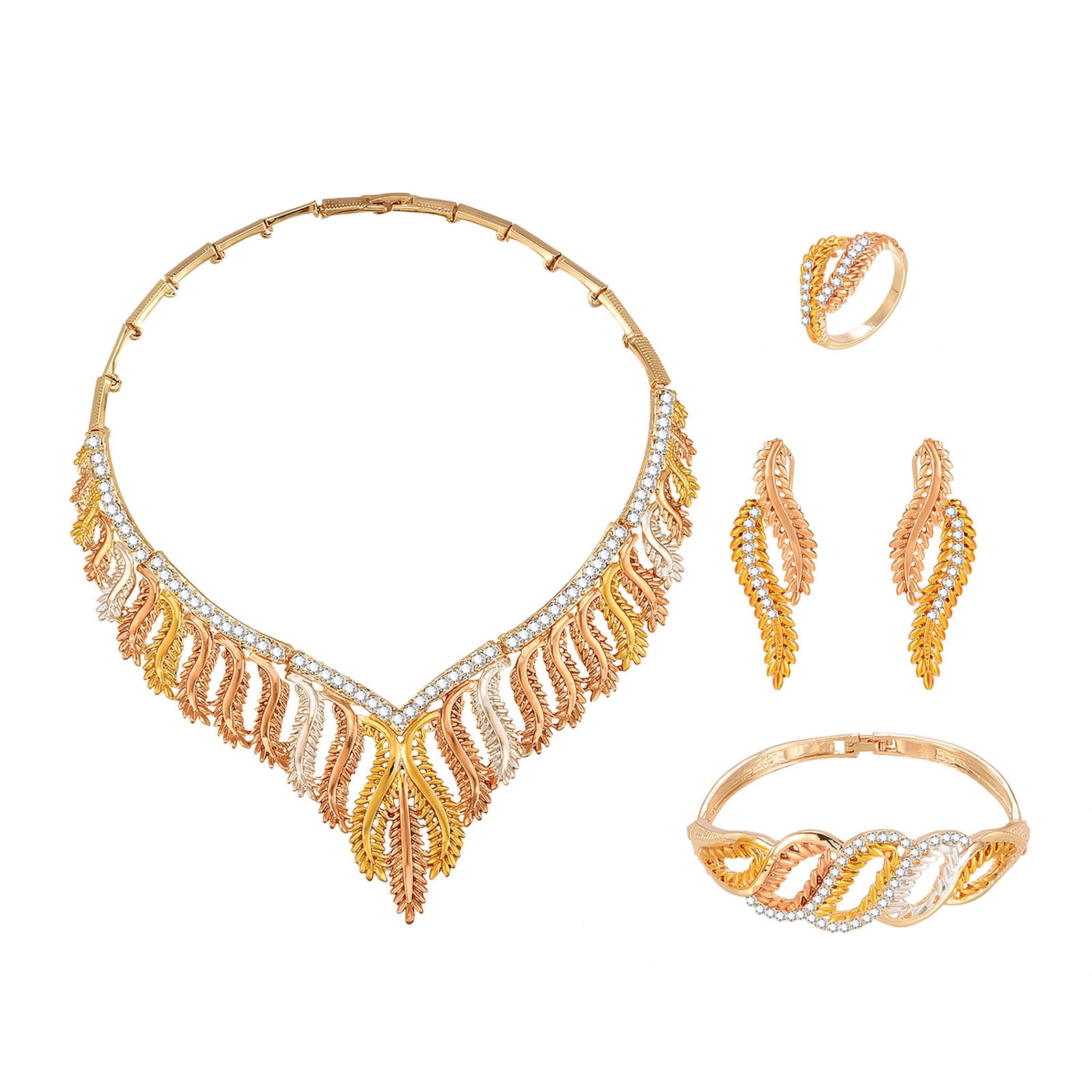 WQQZJJ Jewelry For Women Ladies Fashion Jewelry Set 5 Piece Accessories