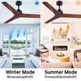 thumbnail image 6 of 52-Inch Matte Black Ceiling Fan for Medium-Sized Rooms (12x12 to 14x14 ft.) with Remote-Controlled Fan Speed & Energy-Efficient DC Motor - ETL Certified, 6 of 9