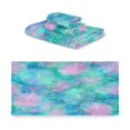 thumbnail image 2 of 3 Piece Bath Towels Set Bath Towel, Hand Towel and Face Towel for Bathroom, Gym, Hotel Tie-dye Dandelions Pattern, 2 of 8