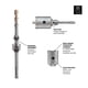 thumbnail image 2 of Broca de metal duro SDS-plus SPEEDCORE para pared delgada, 110 mm, Bosch, 2 of 8