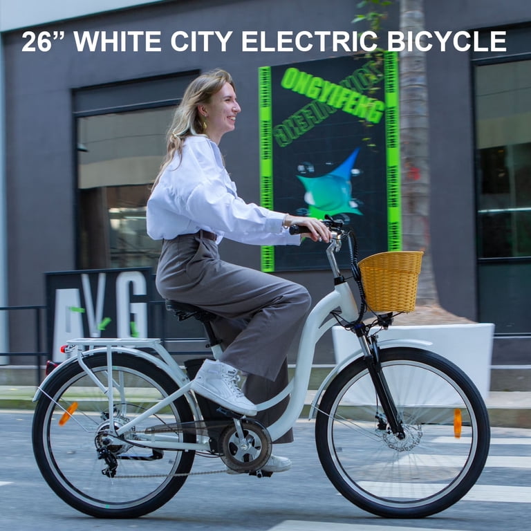 city electric bicycle Ferla Family Bikes - Avant Agile - Commuter Ebike and soft suspension Electric City Bike for Adults