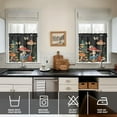 thumbnail image 4 of Night Mushroom Butterfly 3-Piece Kitchen Curtains Set Kitchen Curtains Sets with Valance for Windows Rod Pocket Machine Washable Kitchen Decor Decorations (54"x18"+2x27.5"x24"), 4 of 6