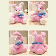 thumbnail image 3 of 13.78 inch Musical Easter Bunny Stuffed Toy with Moving Ears and Singing Function for Entertainment (Pink), 3 of 9