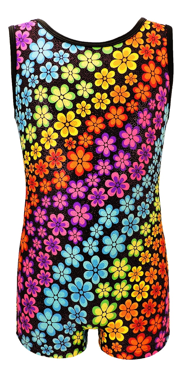 Gymnastics Shimmery Scallop Tank Biketard - Girls