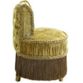 thumbnail image 4 of Alluring Gold Bedroom Vanity Stool With Back - Decor Elegant Comfort, 4 of 6