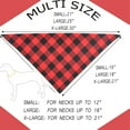 thumbnail image 2 of Christmas Dog Bandanas 2 Pack, Reversible Red Green Buffalo Plaid Dog Scarf for Boy and Girl, Premium Durable Fabric, Check Bandana for Small Medium Large and Extra Large Dogs (X-Large), 2 of 5