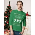 thumbnail image 4 of Tstars Merry Fishmas T-shirt Men Fishing Ugly Christmas Style Long Sleeve XX-Large Green, 4 of 5