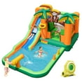 thumbnail image 4 of GVN Inflatable Bounce House, Inflatable Trampoline Rainbow Jumping Castle,Monkey-Themed Inflatable Water Slide with Jumping Area and Pool with 680W Blower, 4 of 4