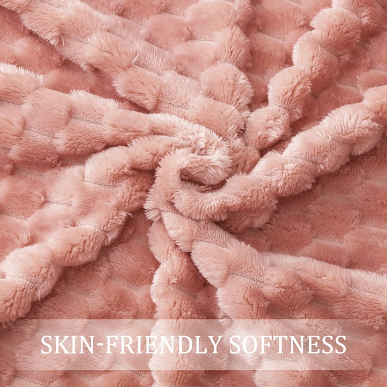 Exclusivo Mezcla Large Jacquard Fleece Throw 50x70 Pink photo 7