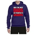 thumbnail image 2 of Wild Bobby,Only The Best Dads Get Promoted to Grampa, Father's Day, Unisex Graphic Hoodie Sweatshirt, Purple, X-Large, 2 of 3