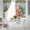 thumbnail image 5 of Fsddascl Christmas Blackout Curtains for Bedroom/Living Room, Thermal Insulated Kitchen Curtains, Winter Xmas Tree Gingerbread Dogs Red Truck Grey Grommet Darkening Window Treatment Drapes 52"x72"x2, 5 of 6
