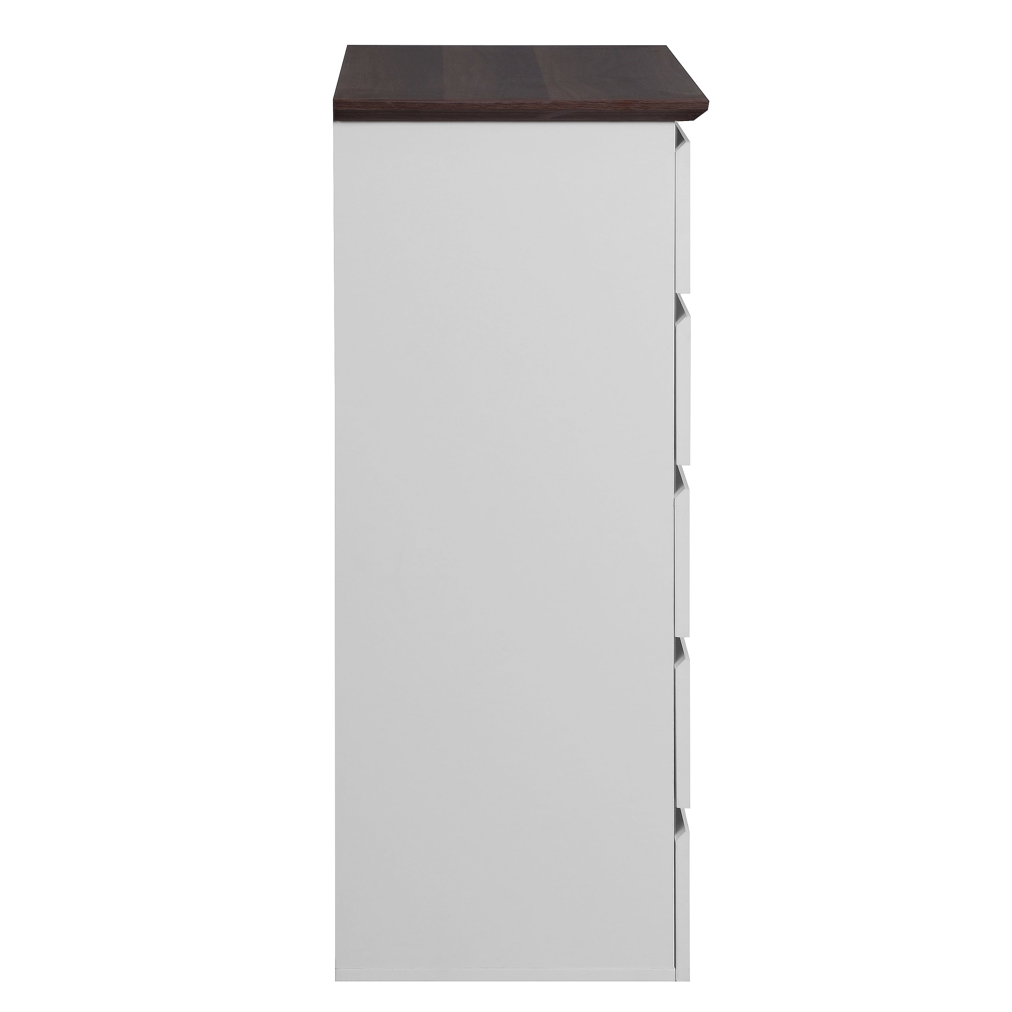 Aukfa 5-Drawer Dresser Chest Tall Drawers Wood Cabinet for Bedroom, White