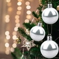 thumbnail image 4 of 24 PC Tiny Christmas Balls-1.18" Christmas Balls Bulk Christmas Tree Ball Ornaments,Silver, 4 of 4