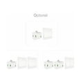 thumbnail image 3 of Kit de interruptor y receptor inalámbrico, interruptor autoalimentado de 110-230 V, accesorio de iluminación con control remoto, modelo: blanco, 2 receptores, interruptor de 2 bandas, 3 of 5