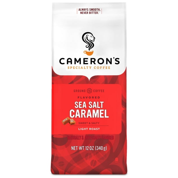 Cameron's Coffee Flavored Sea Salt Caramel Ground Coffee, Light Roast