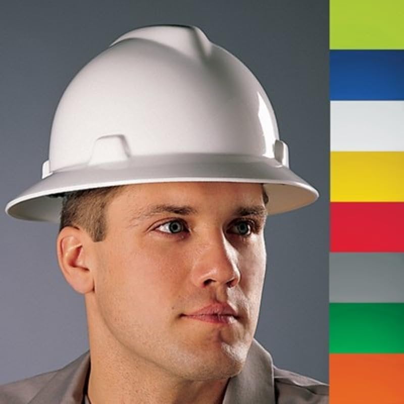 MSA Hi-Viz Orange V-Gard Class E, G Type I Polyethylene Non-Slotted Hard Hat With Fas-Trac Suspension