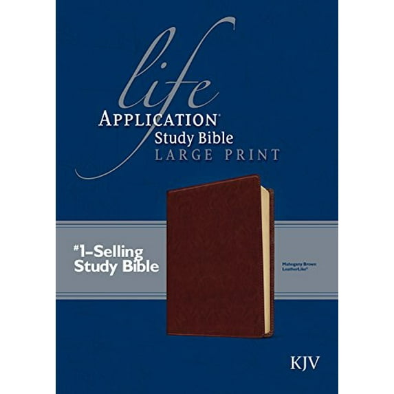 Pre-Owned KJV Life Application Study Bible, Second Edition, Large Print (LeatherLike, Brown, Red Letter), 9781496417947, 1496417941, Paperback, Large type / Large print edition