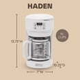 thumbnail image 4 of Haden Chelsea 10 Cup Digital Drip Coffee Maker with Glass Carafe, Ivory, 4 of 9