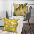 thumbnail image 4 of Spring Summer Daisy Throw Pillow Covers 20x20 Set of 4,Yellow Sunflower Pillow Cases for Bedroom Sofa Couch, 4 of 6