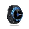 Skin Decal Wrap Compatible With Samsung Gear S2 3G Blue Flames