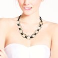 thumbnail image 2 of Beach Chic Linked Blacklip Shell Ovals and Crystal Bead Necklace, 2 of 4