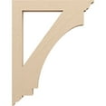 thumbnail image 3 of Ekena Millwork 3 1/2"W x 28"D x 36"H Imperial Traditional Rough Cedar Woodgrain TimberThane Bracket, Primed Tan, 3 of 6
