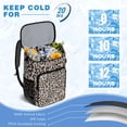 thumbnail image 6 of Travel Cooler Bag - Beige and Black Of Leopard Print Camping Beer Cooler Backpack with Bottle Opener- Waterproof Insulated Picnic Backpacks - Cooler Bag for Beach, 6 of 6