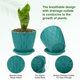 thumbnail image 4 of Uxcell 6-Set Small Nursery Pots, 4 inch Plastic Water Ripple Flower Pots Planters with Drainage Holes and Saucers [Azul Profundo], 4 of 6
