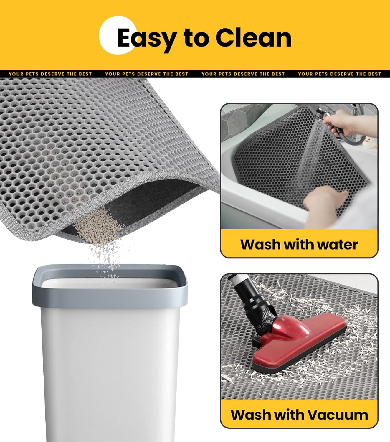 Conlun Cat Litter Mat, 23" x 17" Honeycomb photo 4